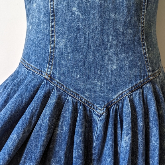 Vintage Denim Dress - 80's /90's - Picture 7 of 8